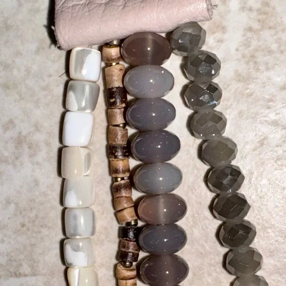 FAIRCHILD BALDWIN OF New York leather moonstone bead necklace - Picture 9 of 11